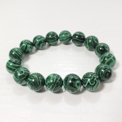 Браслет малахит прес 12мм