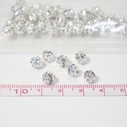 Стразы шар 6мм (упк.50шт)(бел)