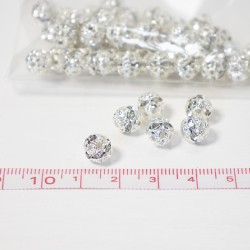 Стразы шар 8мм (упк.50шт)(бел)