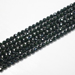 Авантюрин зелёный шар граненый 4мм (нить-+38см)